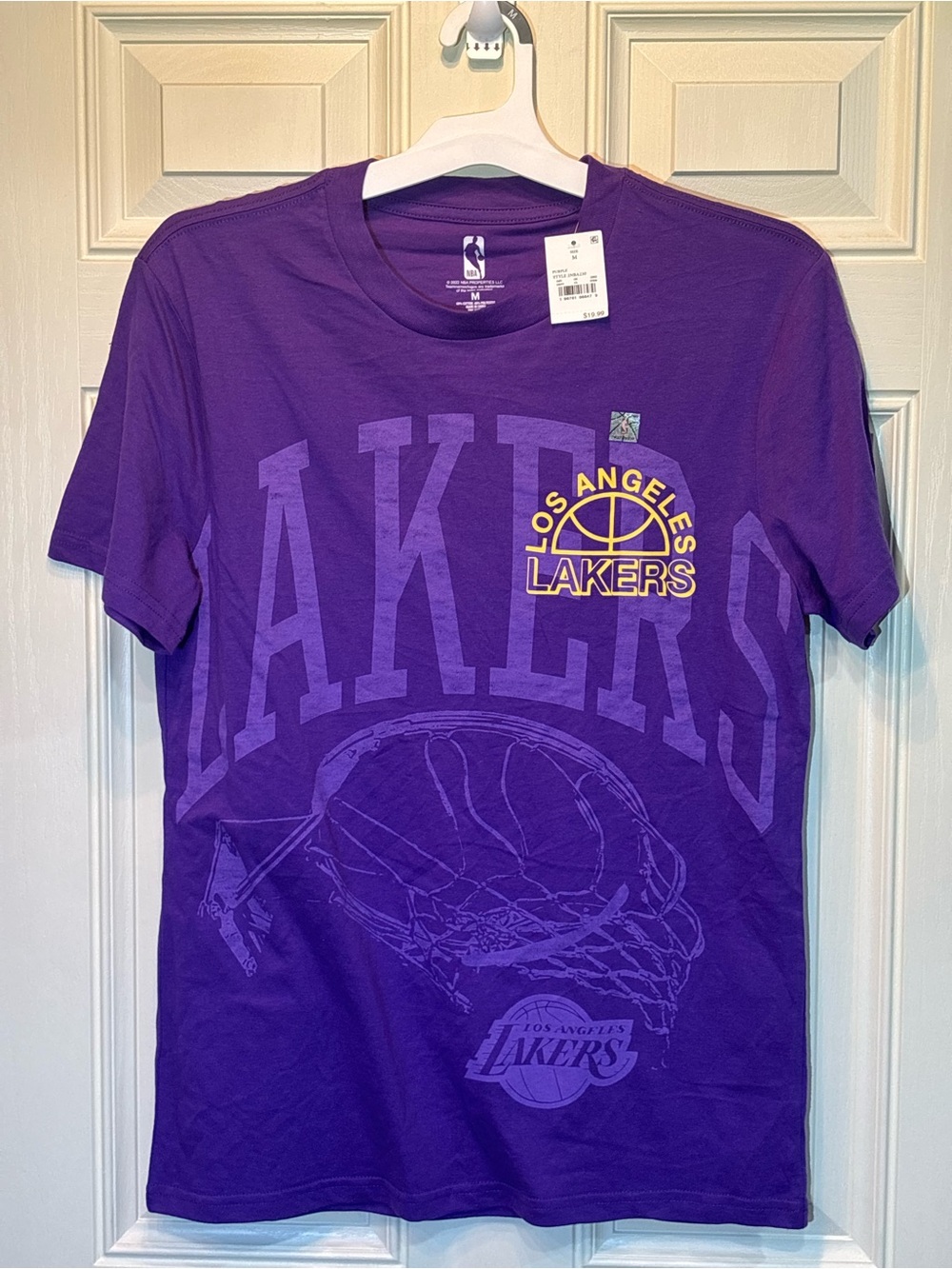 NBA Purple Crewneck Tee with White Logo